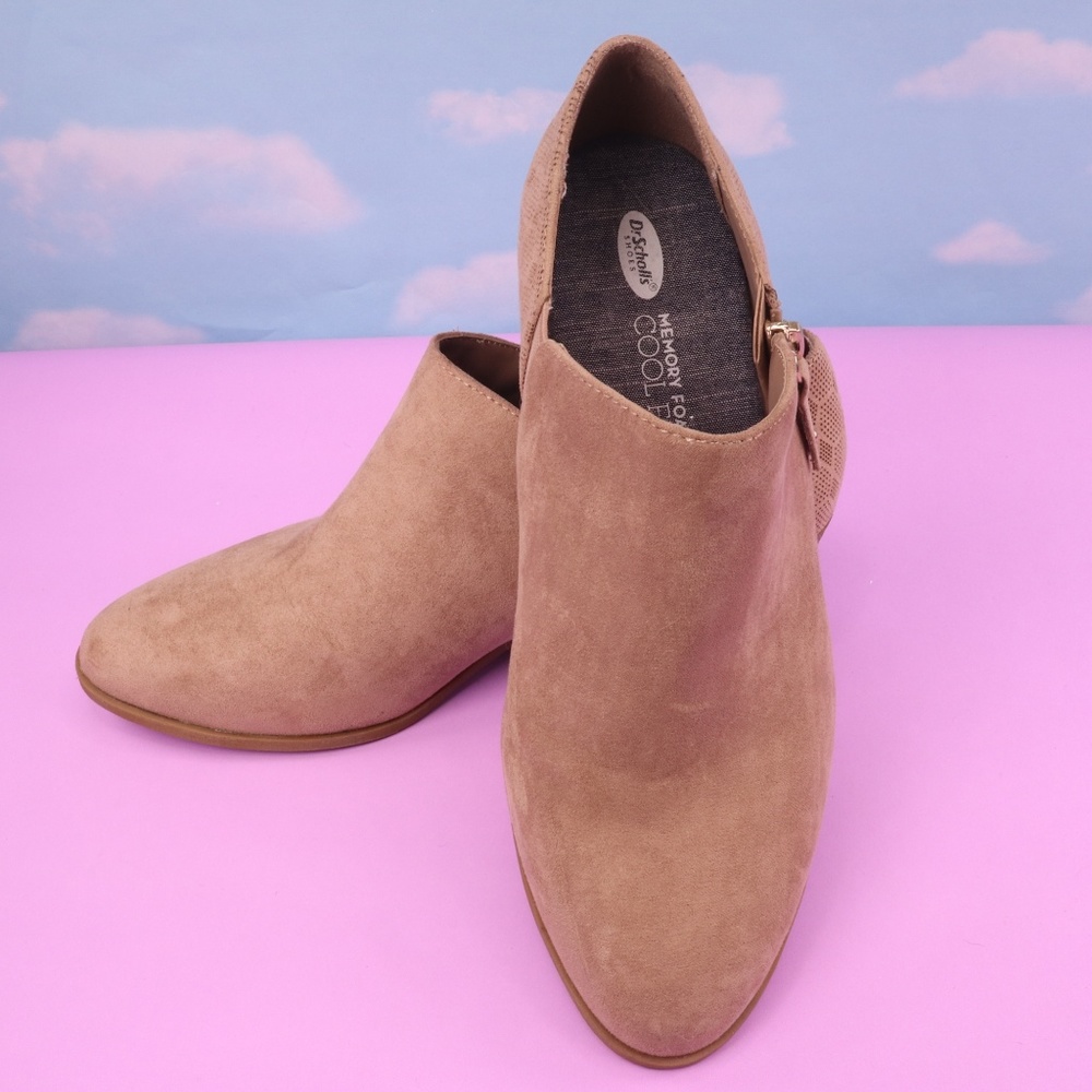 Dr Scholls Beige Booties Ankle Boots Memory Foam